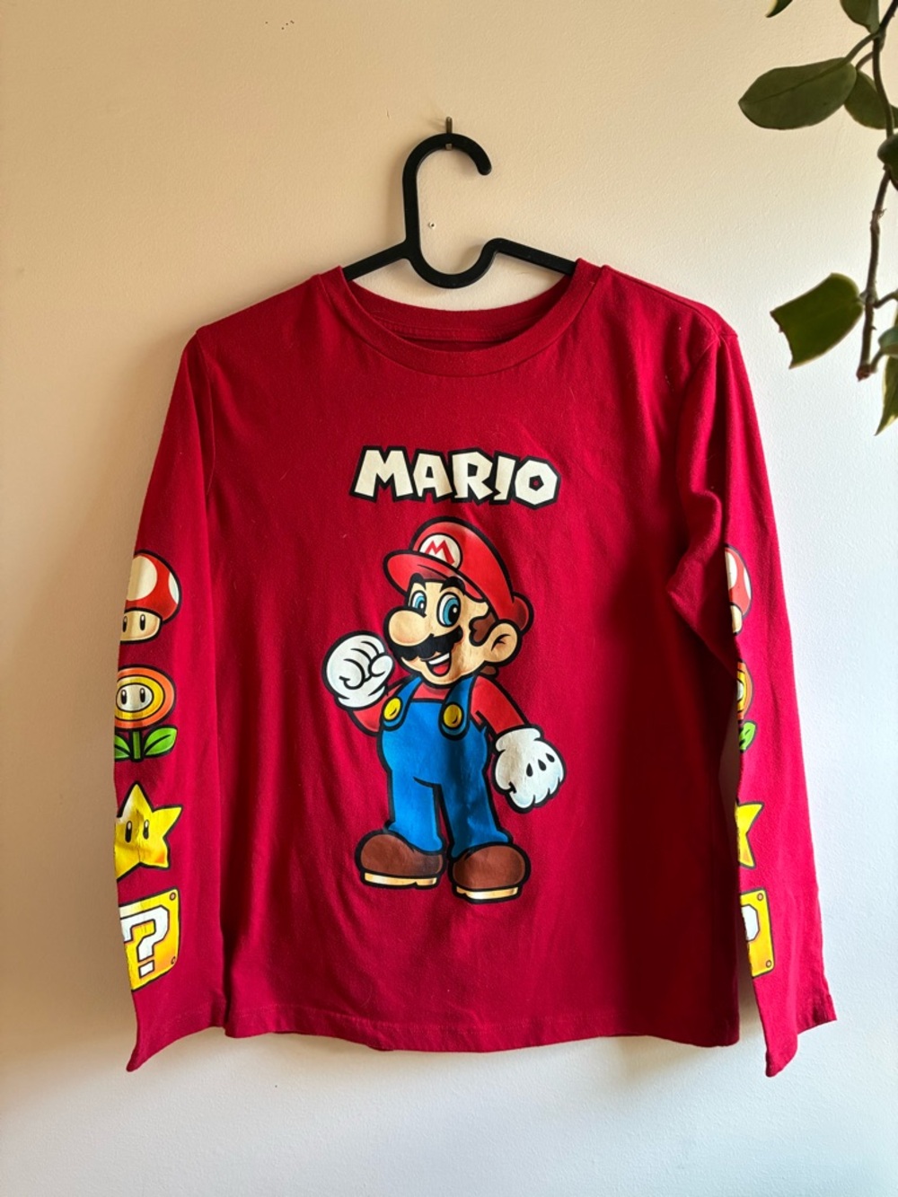 Super Mario Red Long Sleeve Shirt